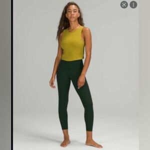 Lululemon - Wunder Under HR Crop 21" Luxtreme - Size 6 - Rainforest Green  - EUC